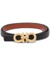 Ferragamo Gancini Leather Belt In Black