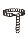 Ferragamo Gancini Link Leather Belt In Brown