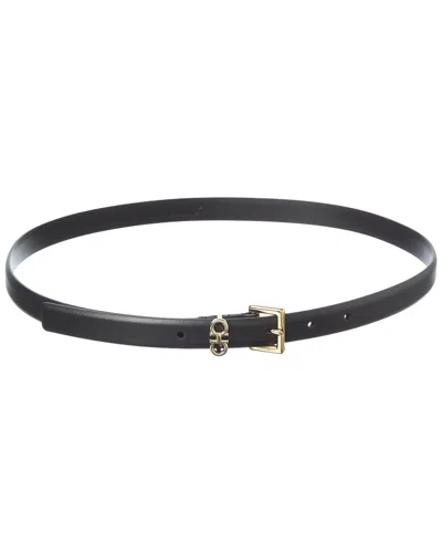 Ferragamo Gancini Leather Belt In Black