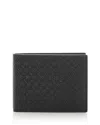 Ferragamo Gancini Leather Bifold Wallet In Nero