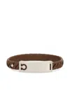 FERRAGAMO GANCINI LEATHER BRACELET