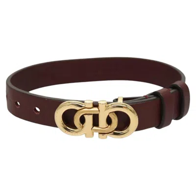 Pre-owned Ferragamo Gancini Leather Bracelet Jewelry ()