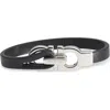 Ferragamo Gancini Bracelet In Black