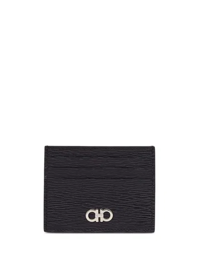 FERRAGAMO FERRAGAMO GANCINI LEATHER CARD CASE