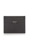 Ferragamo Gancini Leather Card Case In Nero