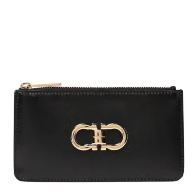 Ferragamo Gancini Leather Card Holder