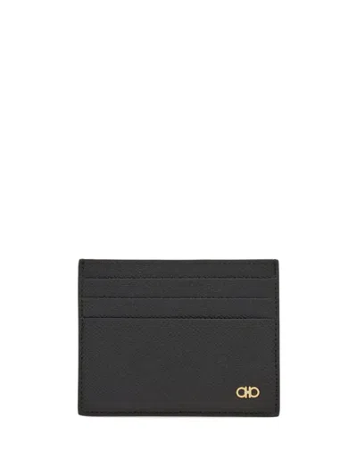FERRAGAMO GANCINI LEATHER CARD HOLDER