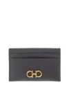 Ferragamo Salvatore Gancini Credit Card Holder In Black