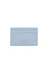 Ferragamo Gancini Leather Card Holder In Blue
