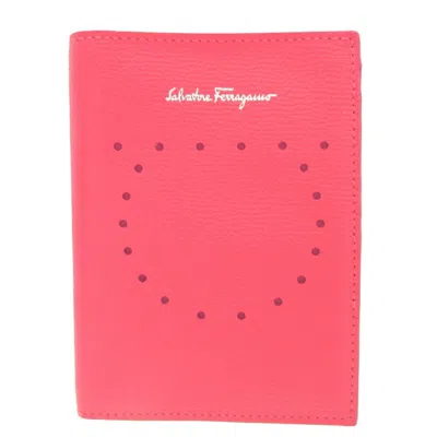Pre-owned Ferragamo Gancini Leather Card Wallet () In Pink