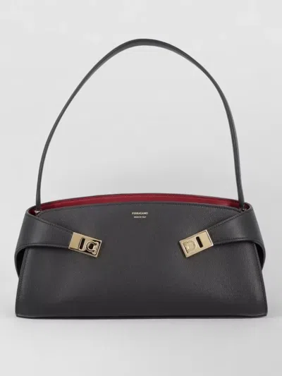 Ferragamo Gancini Leather Clutch Bag