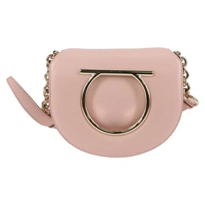 Pre-owned Ferragamo Gancini Leather Clutch Bag () In Pink