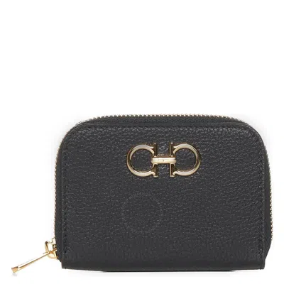 FERRAGAMO FERRAGAMO GANCINI LEATHER COIN PURSE