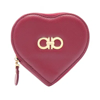 Pre-owned Ferragamo Gancini Leather Coin Purse/coin Case () In Multi