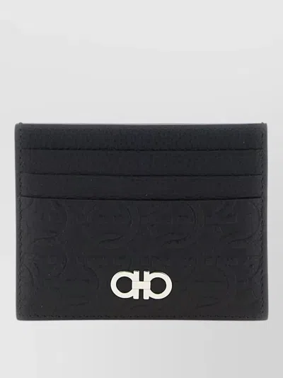 Ferragamo Gancini Leather Compact Card Holder