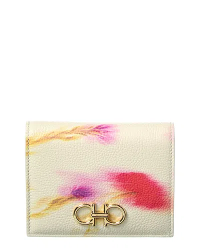 Ferragamo Gancini Leather Compact French Wallet