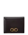 Ferragamo 'gancini' Black Bifold Wallet In Black