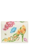 Ferragamo Gancini Leather Compact Wallet In Multi