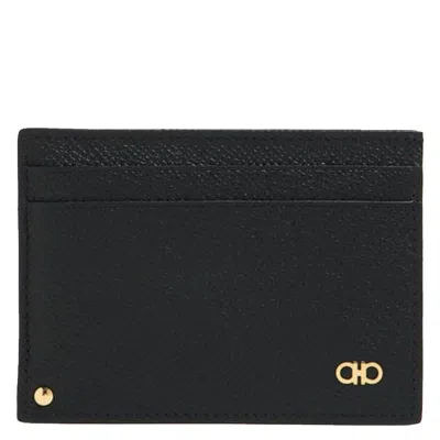Ferragamo Gancini Leather Credit Card Holder