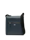 Ferragamo Gancini Leather Crossbody Bag In Blue
