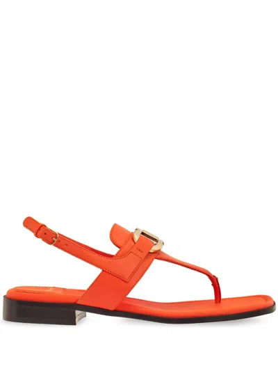 Ferragamo Woman Gancini Sandal In Orange