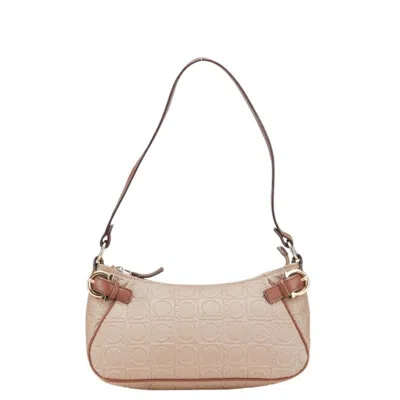 Pre-owned Ferragamo Gancini Leather Handbag () In Brown