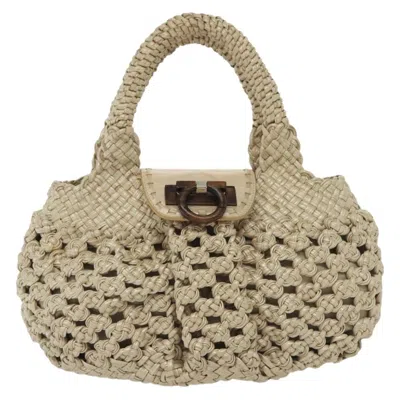 Pre-owned Ferragamo Gancini Leather Handbag () In Gold
