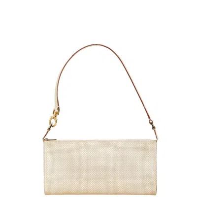 Pre-owned Ferragamo Gancini Leather Handbag () In Sand