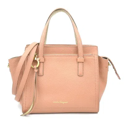 Pre-owned Ferragamo Gancini Leather Handbag Shoulder Bag () In Multi