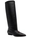 Ferragamo Gancini Leather Knee-high Boot In Black