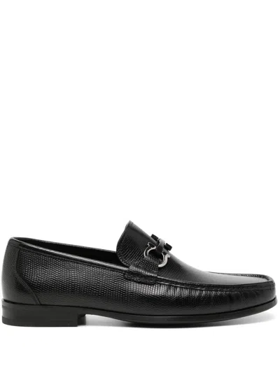 FERRAGAMO FERRAGAMO GANCINI LEATHER LOAFERS