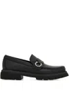 Ferragamo Mocassin Avec Ornement Gancini Noir Taille 44