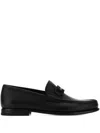 Ferragamo Gancini Leather Loafers In Multi