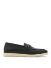 Ferragamo Gancini Leather Loafers In Black