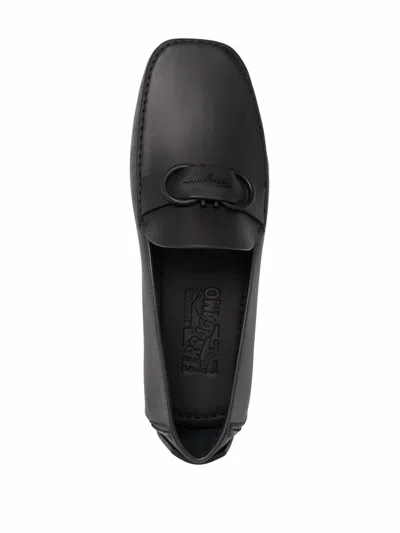 Ferragamo Man Loafers Navy Size 8 Calfskin In Blue