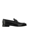 Ferragamo Black Gancini Plaque Leather Loafers - Men's - Calfskin/goat Skin/rubber In Black