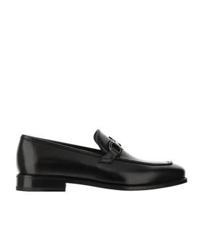 Ferragamo Black Gancini Casual Business Shoes