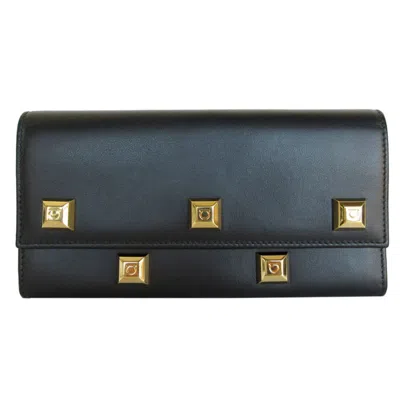 Pre-owned Ferragamo Gancini Leather Long Wallet (bi-fold) () In Multi