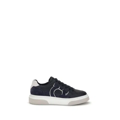 FERRAGAMO FERRAGAMO GANCINI LEATHER MEN'S SNEAKERS
