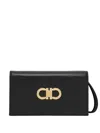 Ferragamo Women Gancini Leather Mini Bag In Black
