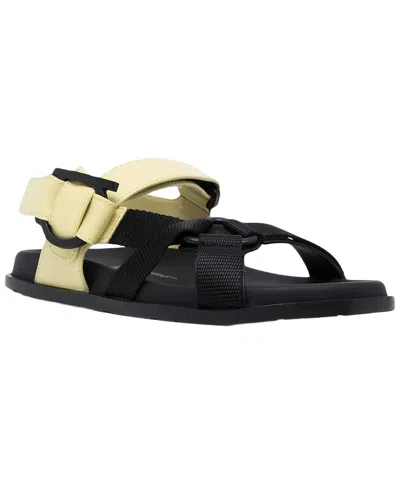 Ferragamo Gancini Leather Sandal In Multi