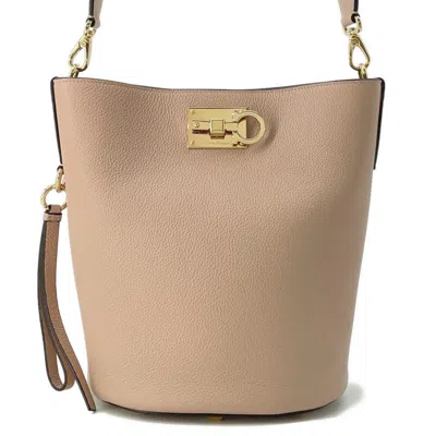Pre-owned Ferragamo Gancini Leather Shoulder Bag ()