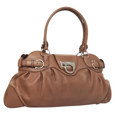 Pre-owned Ferragamo Gancini Leather Shoulder Bag ()