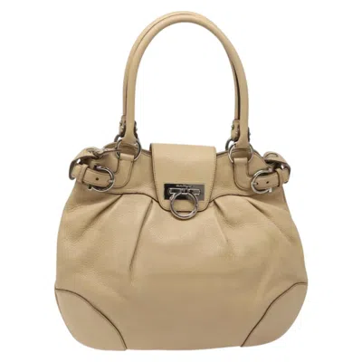 Pre-owned Ferragamo Gancini Leather Shoulder Bag ()