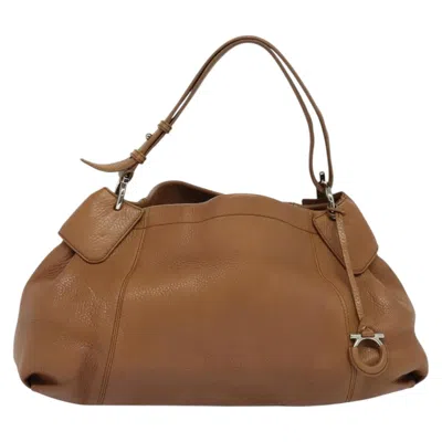 Pre-owned Ferragamo Gancini Leather Shoulder Bag ()