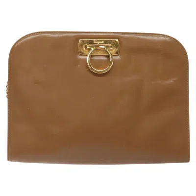Pre-owned Ferragamo Gancini Leather Shoulder Bag ()