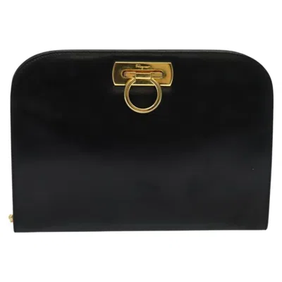Pre-owned Ferragamo Gancini Leather Shoulder Bag ()