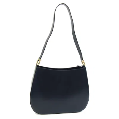 Pre-owned Ferragamo Gancini Leather Shoulder Bag () In Blue