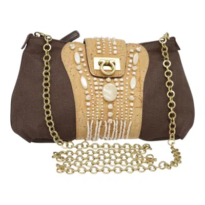 Pre-owned Ferragamo Gancini Leather Shoulder Bag () In Brown