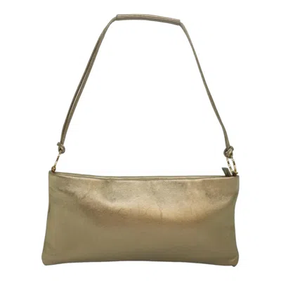 Pre-owned Ferragamo Gancini Leather Shoulder Bag () In Gold